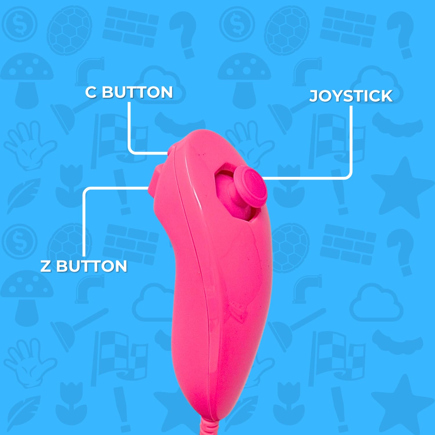 Amazon.com: Old Skool Nunchuck Controller, Compatible with Wii and